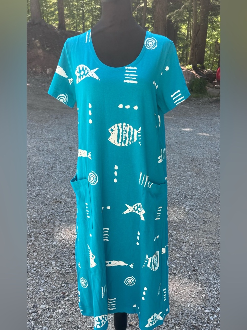 M. MAC Womens Rockfish MIDI Cotton Dress